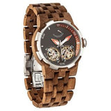 Men's Dual Wheel Automatic Walnut Wood Watch - 2019 Most Popular