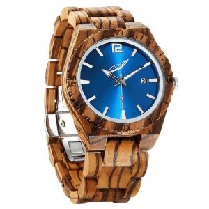 Men's Personalized Engrave Zebrawood Watches - Free Custom Engraving