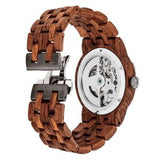 Men's Dual Wheel Automatic Kosso Wood Watch - 2019 Most Popular