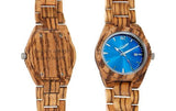 Men's Personalized Engrave Zebrawood Watches - Free Custom Engraving