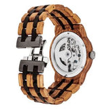 Men's Dual Wheel Automatic Ambila Wood Watch
