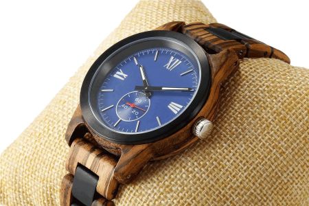 Men's Handcrafted Engraving Zebra Ebony Wood Watch - Best Gift Idea!